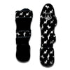 Bull Terrier Black Print Pattern Muay Thai Shin Guards-grizzshop