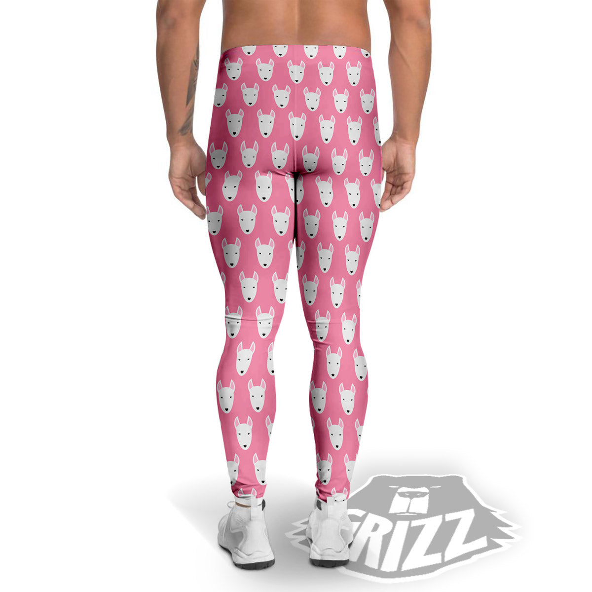 Bull Terrier Faces Cute Print Pattern Men's Leggings-grizzshop