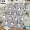 Bull Terrier Glay Pattern Print Blanket-grizzshop