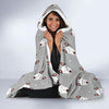 Bull Terrier Glay Pattern Print Hooded Blanket-grizzshop