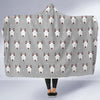 Bull Terrier Glay Pattern Print Hooded Blanket-grizzshop