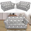 Bull Terrier Glay Pattern Print Loveseat Cover-grizzshop