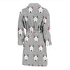 Bull Terrier Glay Pattern Print Men Long Robe-grizzshop