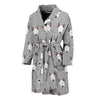 Bull Terrier Glay Pattern Print Men Long Robe-grizzshop