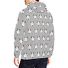 Bull Terrier Glay Pattern Print Men Pullover Hoodie-grizzshop