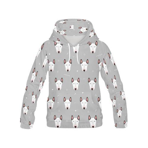 Bull Terrier Glay Pattern Print Men Pullover Hoodie-grizzshop