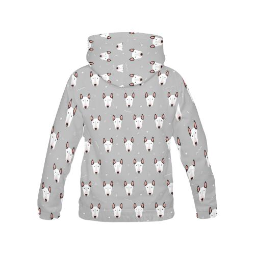 Bull Terrier Glay Pattern Print Men Pullover Hoodie-grizzshop