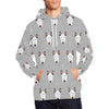 Bull Terrier Glay Pattern Print Men Pullover Hoodie-grizzshop