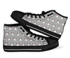 Bull Terrier Glay Pattern Print Men Women's High Top Shoes-grizzshop