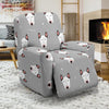 Bull Terrier Glay Pattern Print Recliner Cover-grizzshop