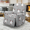 Bull Terrier Glay Pattern Print Recliner Cover-grizzshop