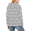 Bull Terrier Glay Pattern Print Women Pullover Hoodie-grizzshop