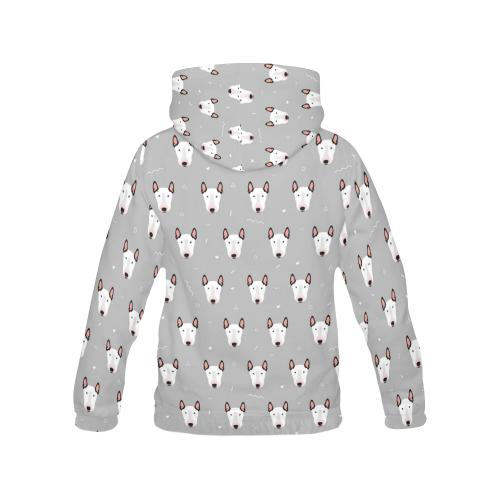 Bull Terrier Glay Pattern Print Women Pullover Hoodie-grizzshop