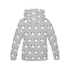 Bull Terrier Glay Pattern Print Women Pullover Hoodie-grizzshop