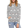 Bull Terrier Glay Pattern Print Women Pullover Hoodie-grizzshop