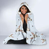 Bull Terrier Heart Pattern Print Hooded Blanket-grizzshop