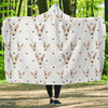 Bull Terrier Heart Pattern Print Hooded Blanket-grizzshop