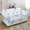 Bull Terrier Heart Pattern Print Loveseat Cover-grizzshop