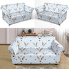 Bull Terrier Heart Pattern Print Loveseat Cover-grizzshop