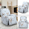 Bull Terrier Heart Pattern Print Recliner Cover-grizzshop