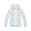 Bull Terrier Heart Pattern Print Women Pullover Hoodie-grizzshop