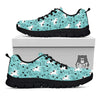 Bull Terrier Laurel Green Print Pattern Black Sneaker-grizzshop