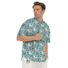 Bull Terrier Laurel Green Print Pattern Men's Short Sleeve Shirts-grizzshop