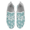 Bull Terrier Laurel Green Print Pattern White Athletic Shoes-grizzshop