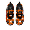 Bull Terrier Orange Print Pattern Black Sneaker-grizzshop