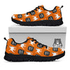 Bull Terrier Orange Print Pattern Black Sneaker-grizzshop