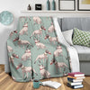 Bull Terrier Pattern Print Blanket-grizzshop