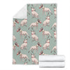 Bull Terrier Pattern Print Blanket-grizzshop