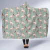 Bull Terrier Pattern Print Hooded Blanket-grizzshop