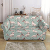 Bull Terrier Pattern Print Loveseat Cover-grizzshop