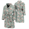 Bull Terrier Pattern Print Men Long Robe-grizzshop