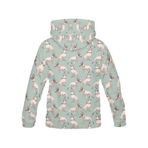 Bull Terrier Pattern Print Men Pullover Hoodie-grizzshop