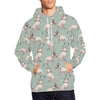 Bull Terrier Pattern Print Men Pullover Hoodie-grizzshop