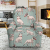 Bull Terrier Pattern Print Recliner Cover-grizzshop