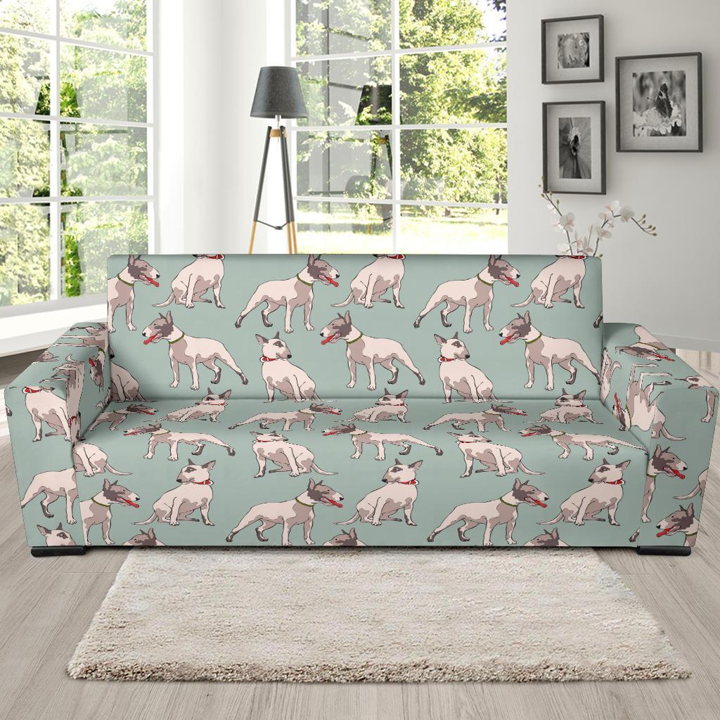 Bull Terrier Pattern Print Sofa Covers-grizzshop