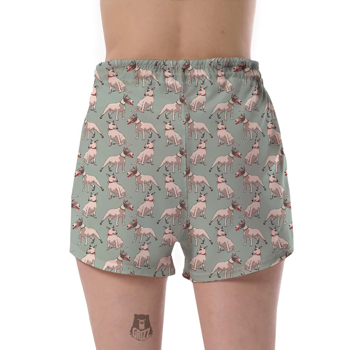 Bull Terrier Pattern Print Women's Shorts-grizzshop