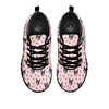 Bull Terrier Pink Print Pattern Black Sneaker-grizzshop