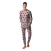 Bull Terrier Pink Print Pattern Men's Pajamas-grizzshop