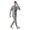 Bull White And Black Print Pattern Men's Pajamas-grizzshop