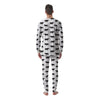 Bull White And Black Print Pattern Men's Pajamas-grizzshop