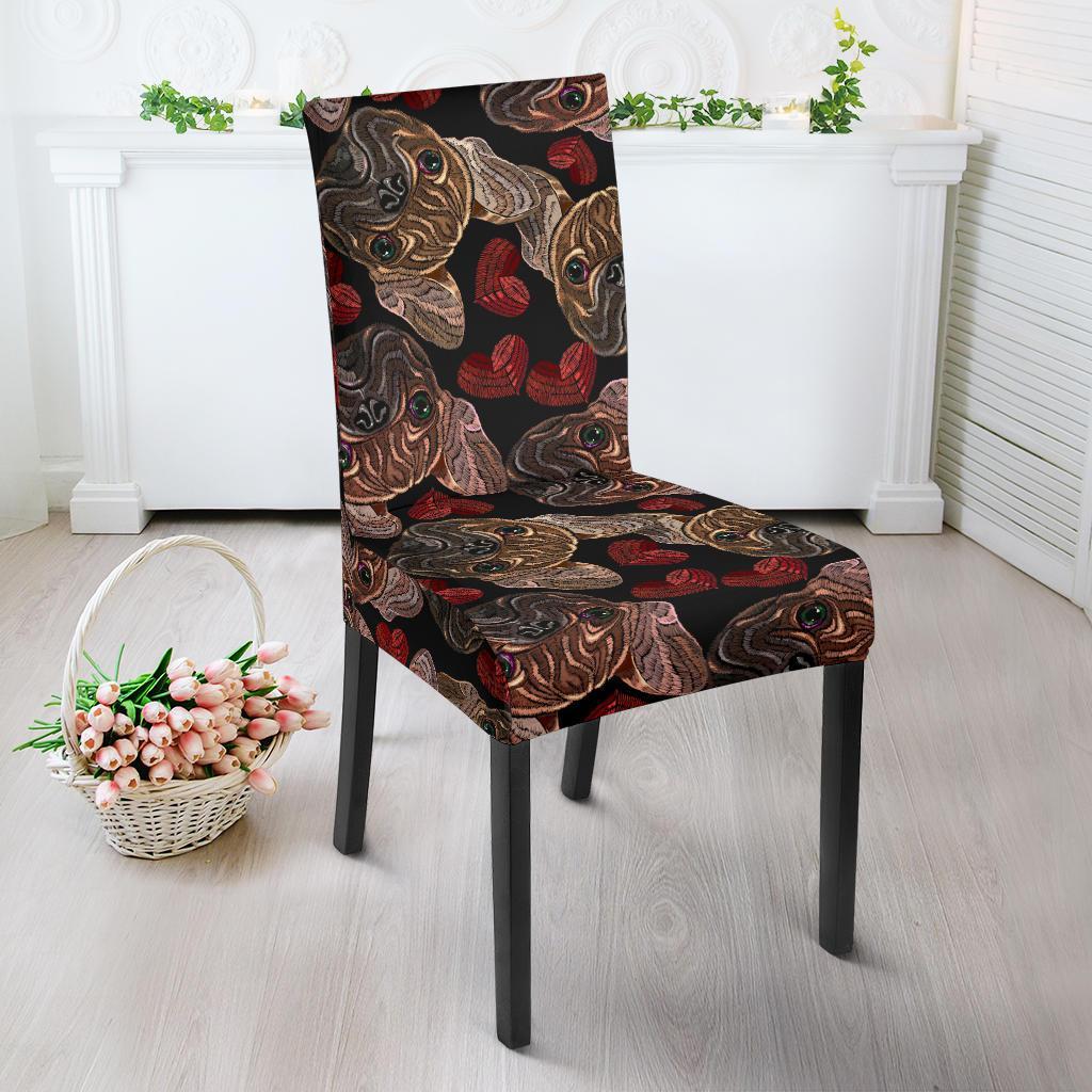 Bulldog Crochet Pattern Print Chair Cover-grizzshop
