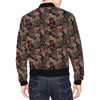 Bulldog Crochet Pattern Print Men's Bomber Jacket-grizzshop