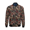 Bulldog Crochet Pattern Print Men's Bomber Jacket-grizzshop