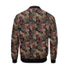 Bulldog Crochet Pattern Print Men's Bomber Jacket-grizzshop