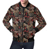 Bulldog Crochet Pattern Print Men's Bomber Jacket-grizzshop