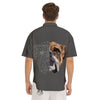 Bulldog Geometric English Print Men's Short Sleeve Shirts-grizzshop